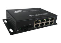 Конвертер 8 гаван средств массовой информации волокна гигабита с 1 волокном и 8 портами сети стандарта Ethernet