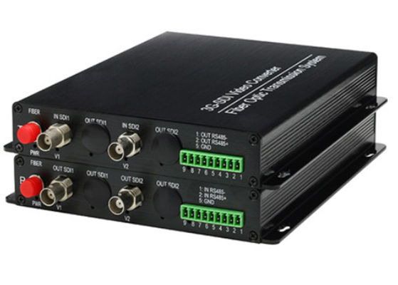 2CH 3G SDI HD SDI к порту конвертера 2 BNC 1 оптического волокна оптически